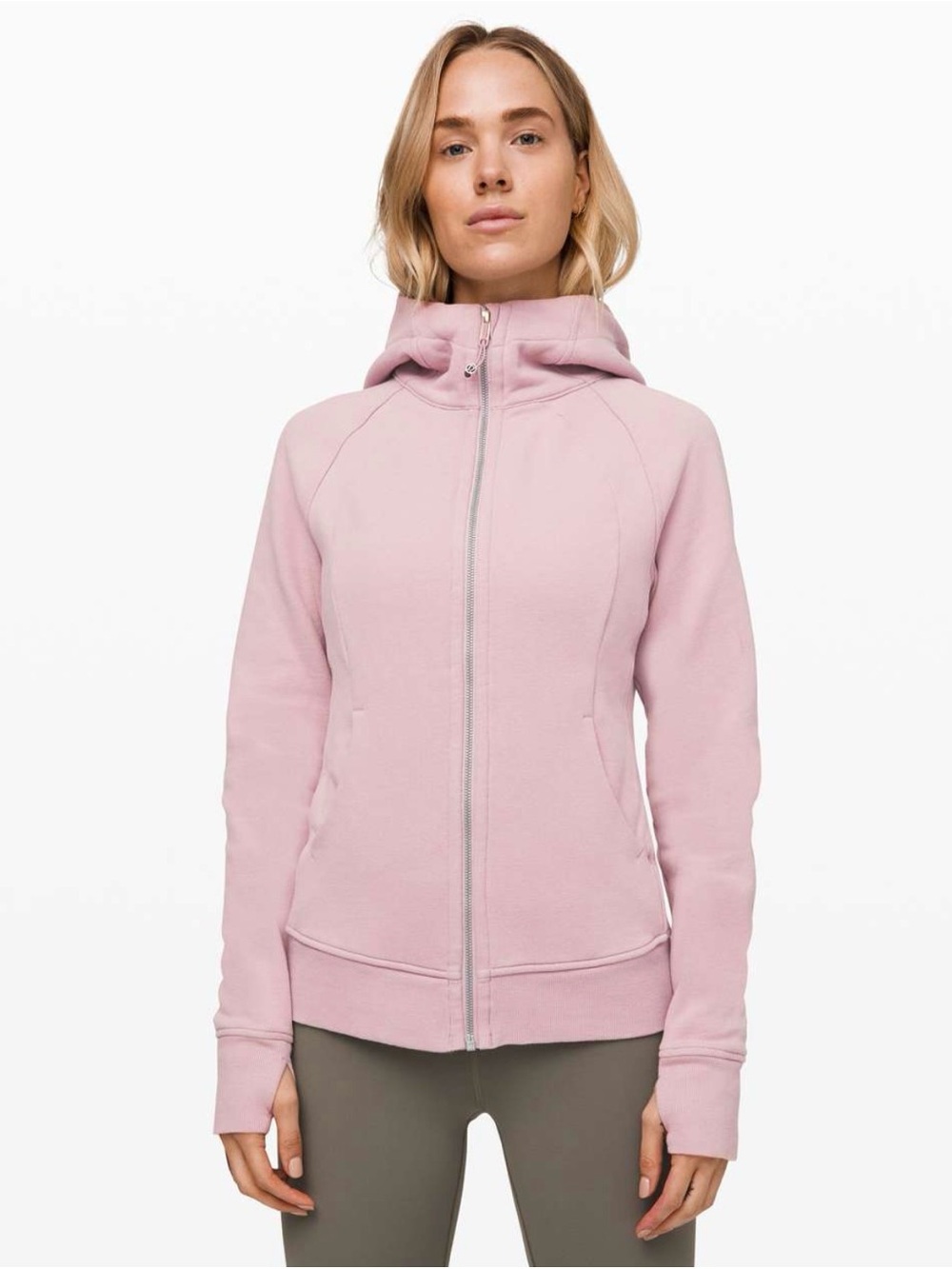 Lululemon Scuba Hoodie *Light Cotton Fleece Dusty Pink size 4.